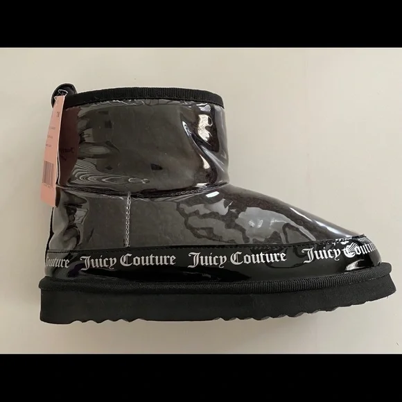 New Juicy Couture Klash Clear Black Boots - Picture 2 of 8